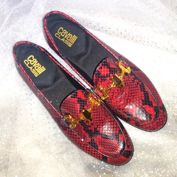 Roberto Cavalli Snakeskin Loafers - Picture 1 of 6